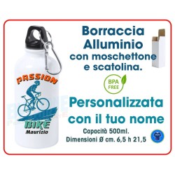 Passion to Bike - Borraccia Personalizzata nome